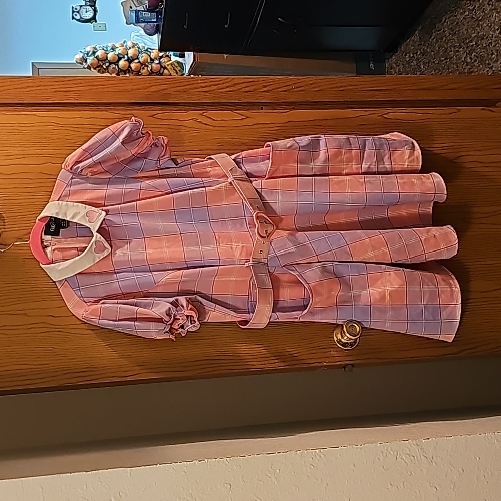 Collectif Modcloth Plaid Heart Dress sz 20